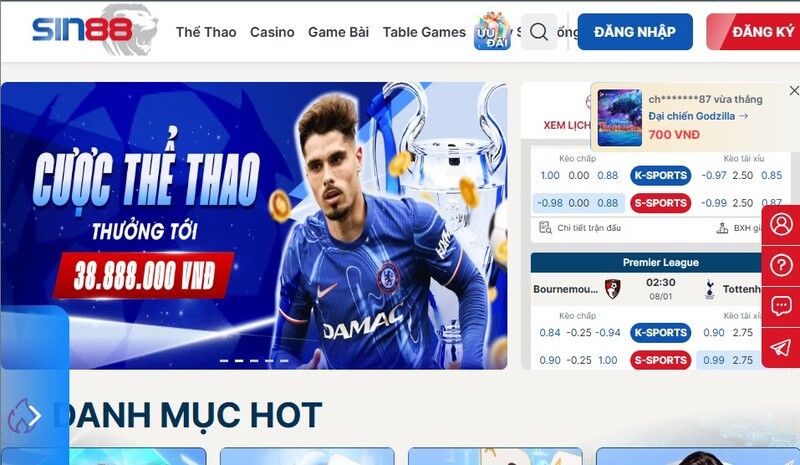 Khám phá tổng thể nhà cái Sin88