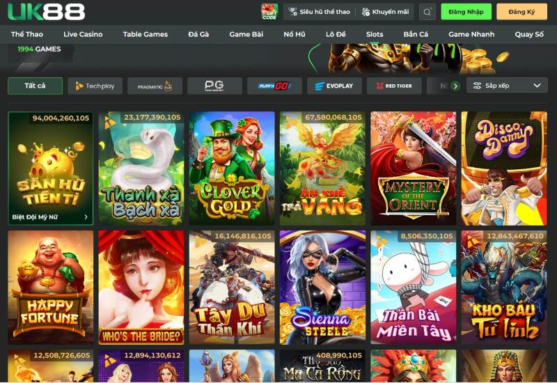 Kho Trò Chơi Đa Dạng Tại UK88